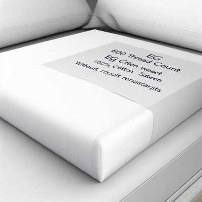 600 Thread Count EG Sheet - 100% Cotton Sateen Weave for Luxury Bedding
