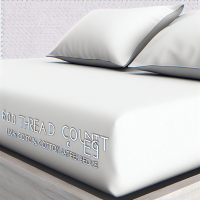 600 Thread Count EG Sheet - 100% Cotton Sateen Weave for Luxury Bedding