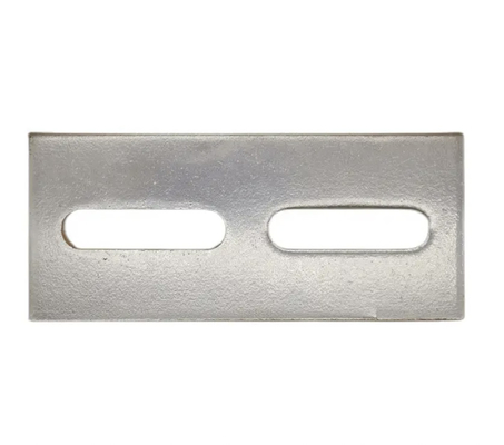 2 buracos embutidos placa de aço em concreto placa base de aço leve com revestimento de zinco branco