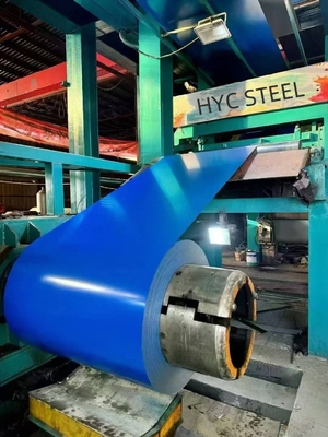 COLOR aço PPGI 0,09-0,7 espessura TDC51D chapas de aço galvanizado pré-pintado bobina de cor com cor azul anti-corrosiva forte