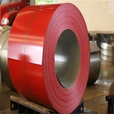 PPGI 0,09-0,7 Espessura Chapas de aço galvanizadas pré-pintadas bobina de cor cor vermelha